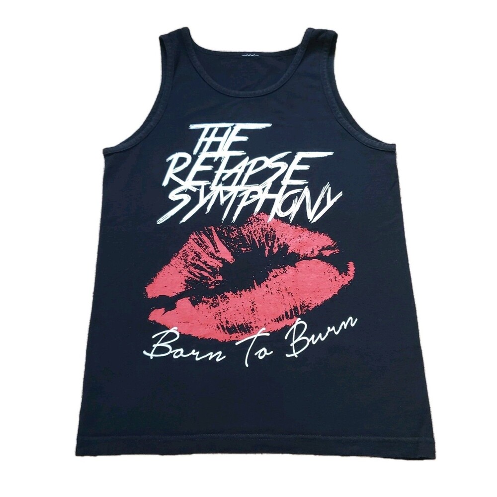 2015 The Relapse Symphony Born To Burn XS Black Tank Top Shadows Warped Tour